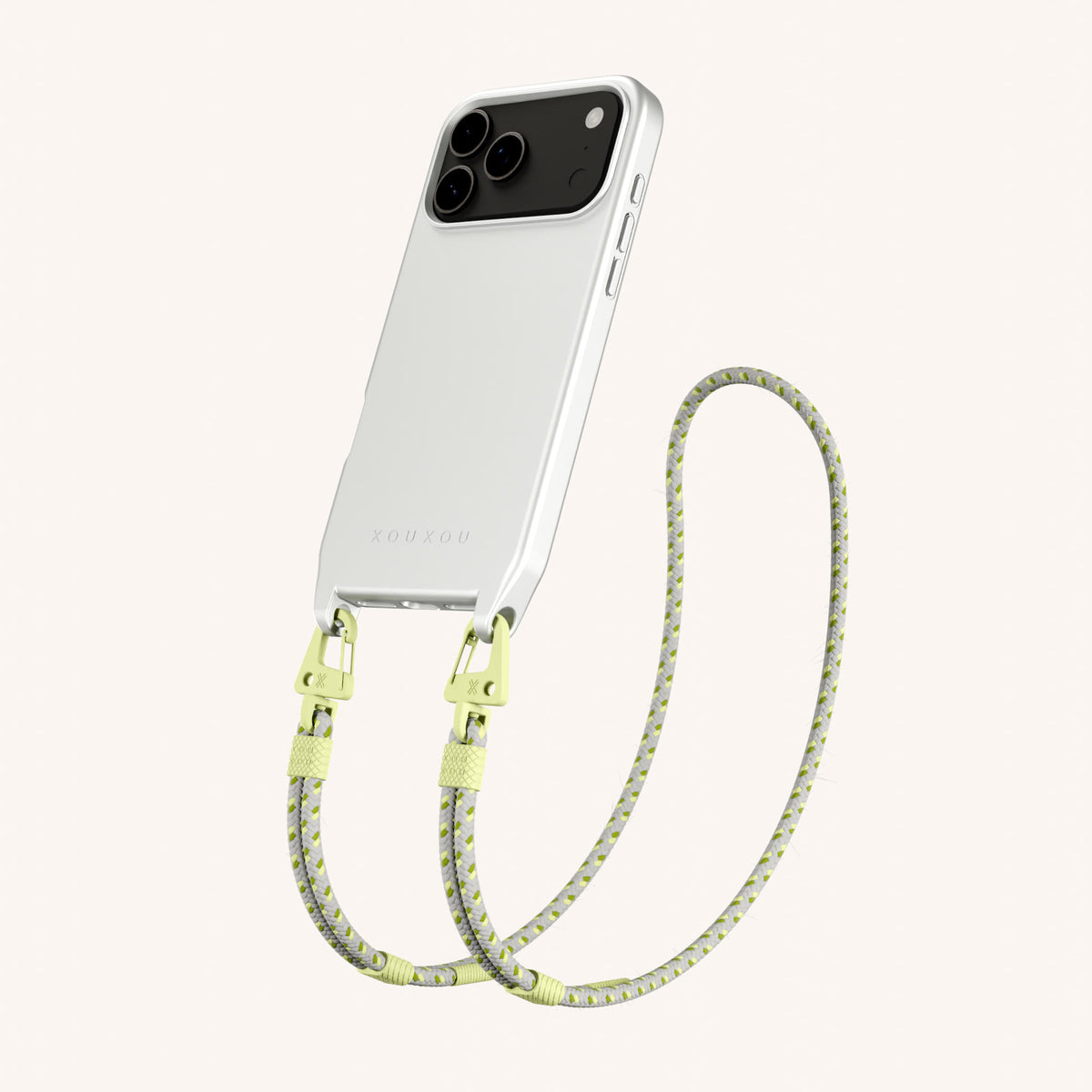 Phone Necklace with Carabiner Rope for iPhone 17 Pro with MagSafe in Y Total View | XOUXOU #phone model_iphone 17 pro