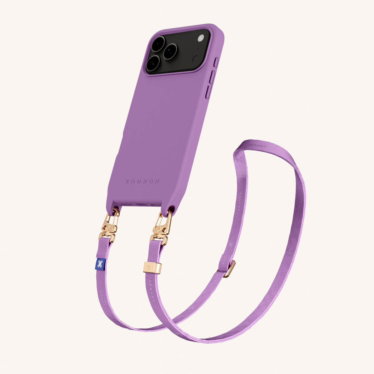 Phone Necklace with Slim Lanyard for iPhone 17 Pro with MagSafe in Lavender Total View | XOUXOU #phone model_iphone 17 pro